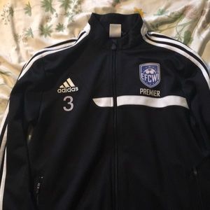 Adidas- soccer warm up jacket Size M